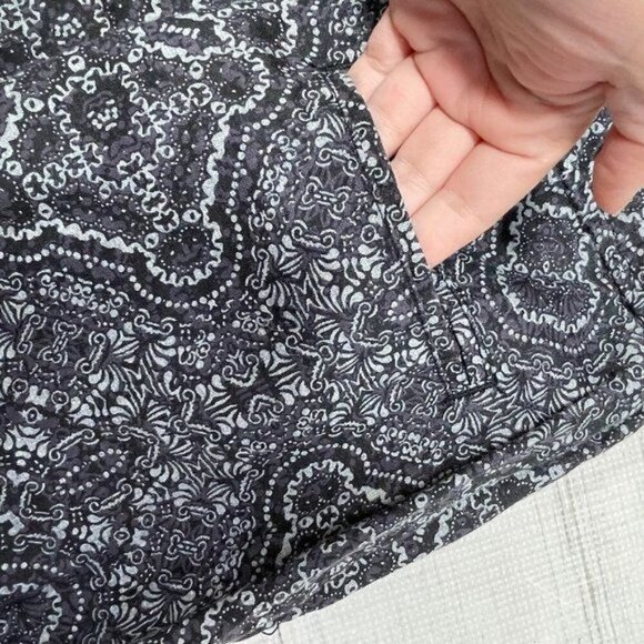 REVOLVE Overlover Pants Yucca Linen Printed Purple Green High Rise Drawstring 30 - Picture 9 of 14